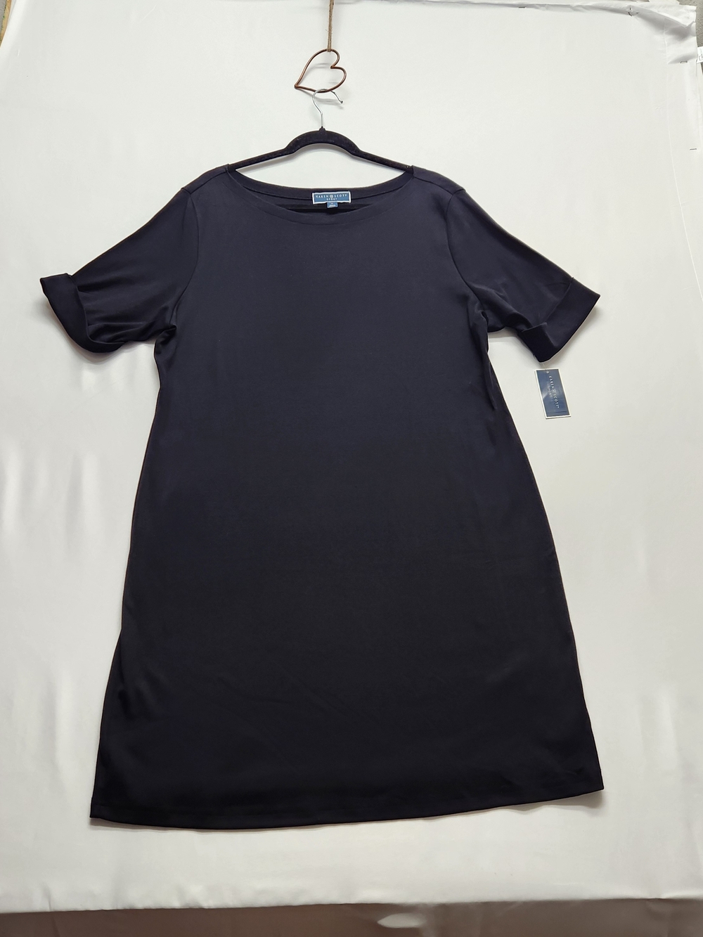⭐️Karen Scott Sport Dress Size XL Solid Black Athleisure Everyday Loungewear